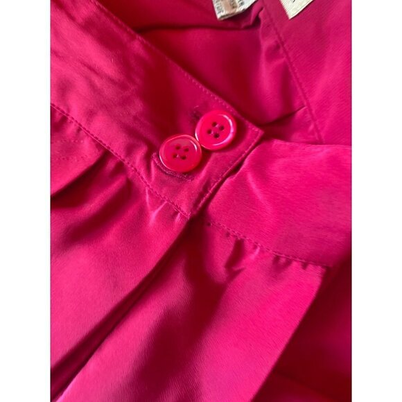 Liz Claiborne Pink Orange Striped Rayon Pleated Midi Skirt Size 8 - Picture 4 of 6